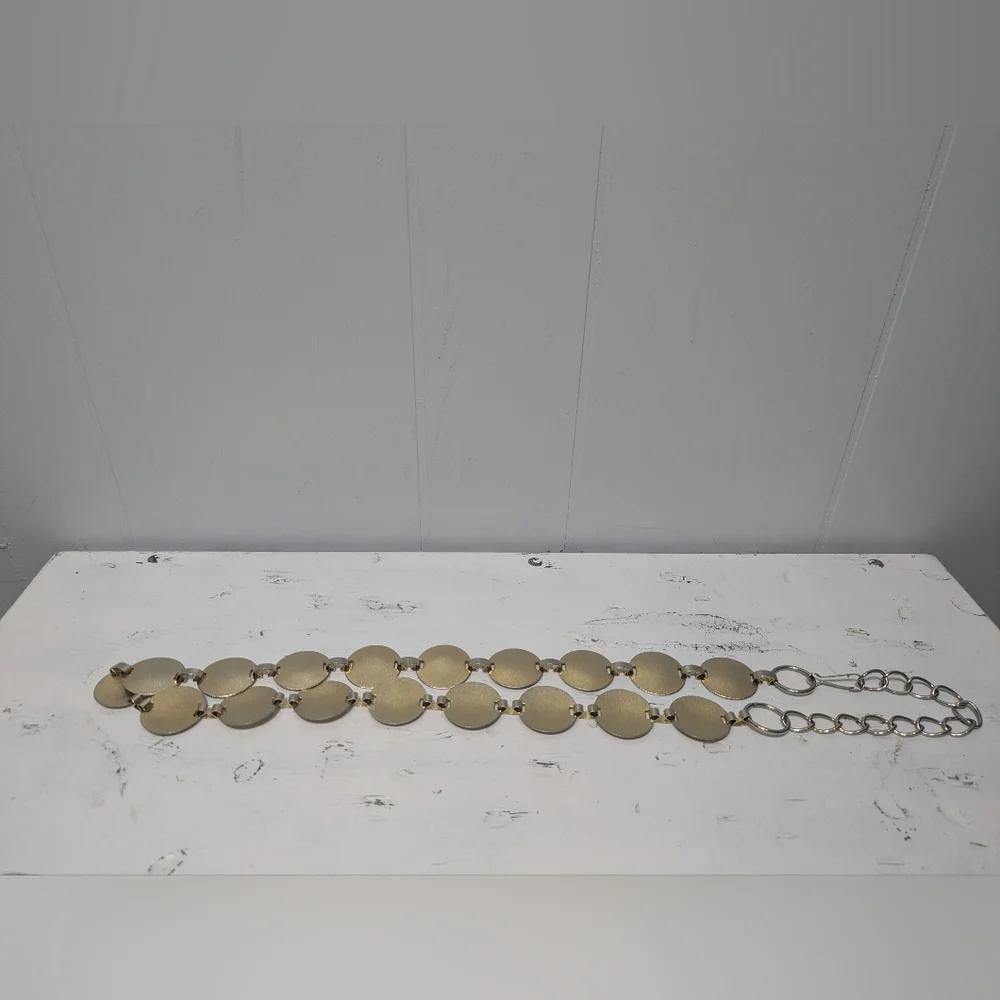 Vintage Style Gold Metal Disc Chain Belt‎ 38